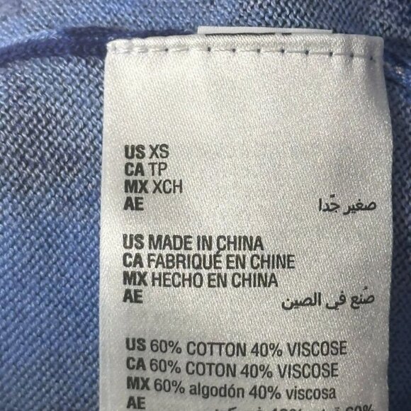 Tie Dye Blue Soft V Neck Lightweight Sweater Womens XS Boho 70s Comfy Office - Picture 10 of 14